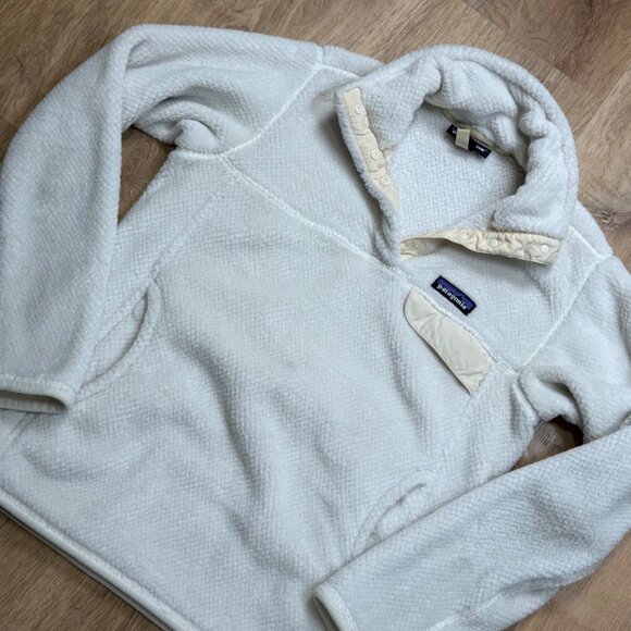 Patagonia Womens White Snap T Fleece Pullover Jacket Size S - Picture 3 of 6
